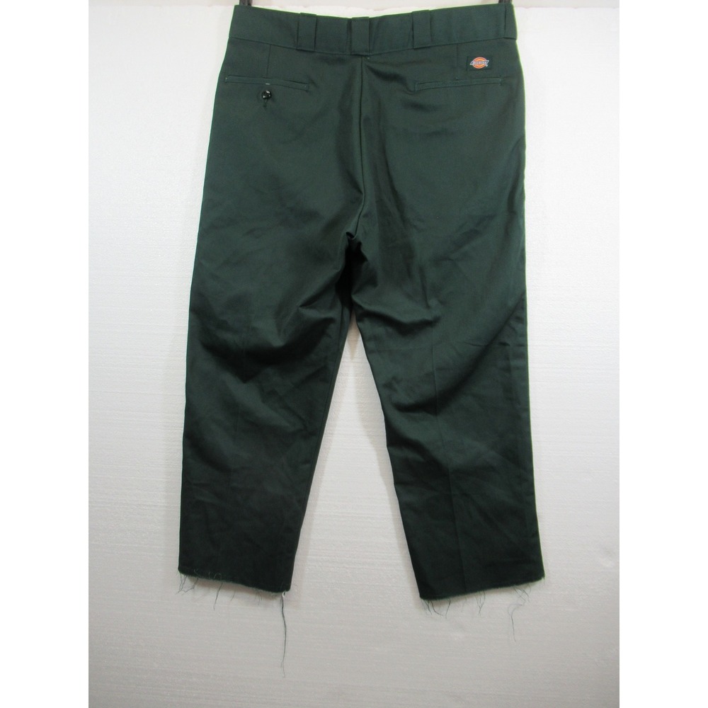 Urban Outfitters Dickies 874 Work Pants Men 36x27 Green Raw Hem Original Fit